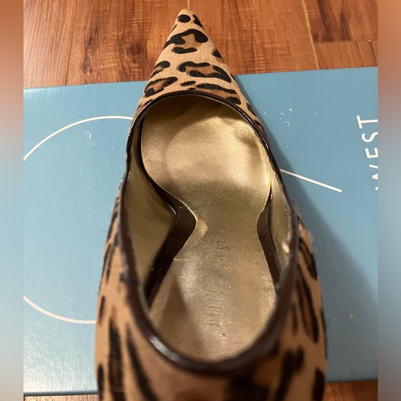 Nine West| Freda Leopard Print Fur Genuine Leather Heels - Picture 8 of 12
